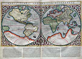 Mercator globe published in 1569.