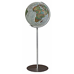 Variant of the Duo Alba World Globe with a base in steel