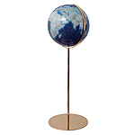 Variant of the Duo Alba World Globe with a base in metal and a cartography Azzurro